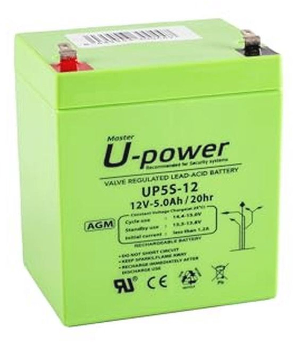 12V 5Ah Oplaadbare AGM-batterij voor Alarmen en Elektrisch Speelgoed