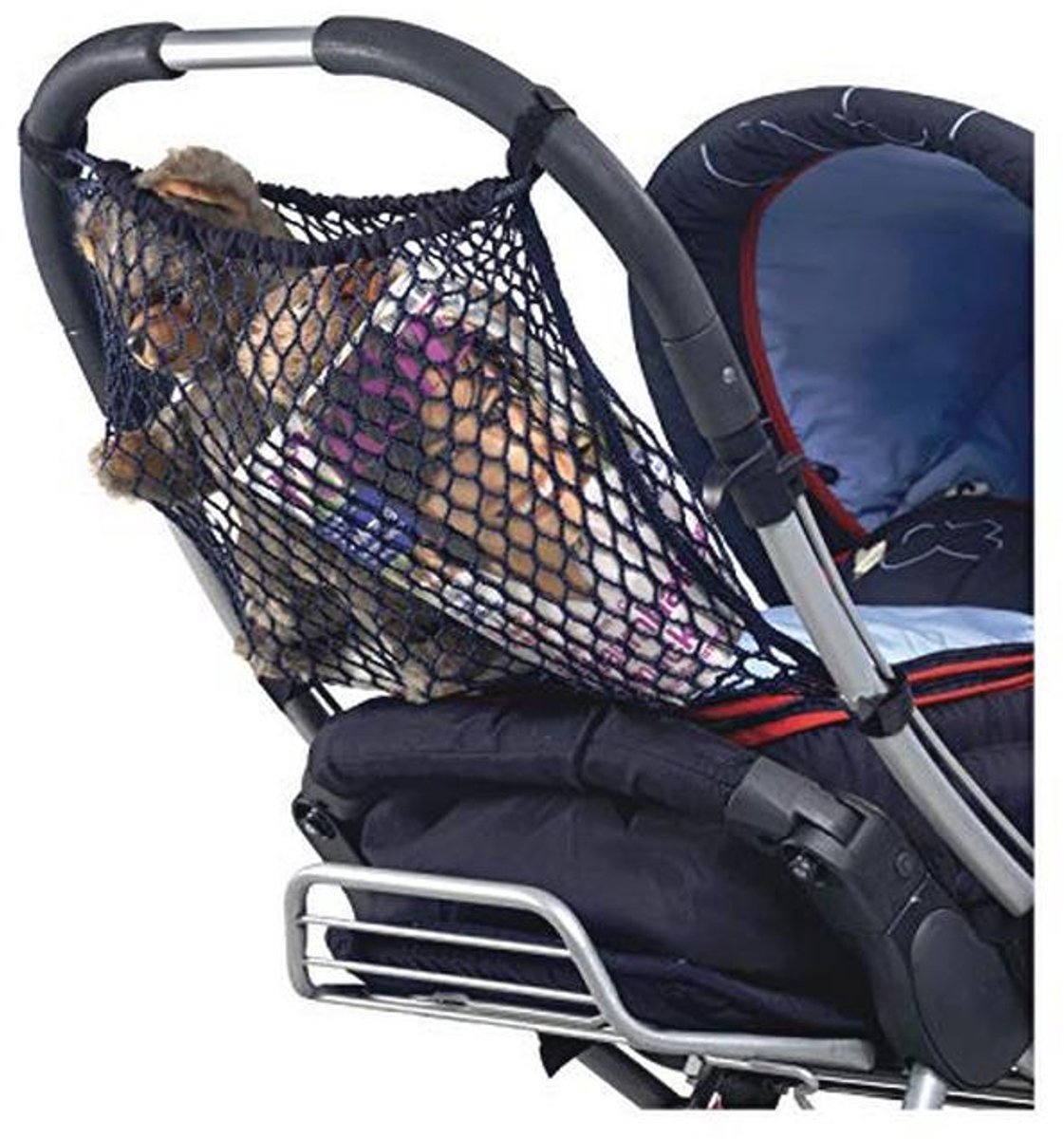 Boodschappennet voor kinderwagen - zwart