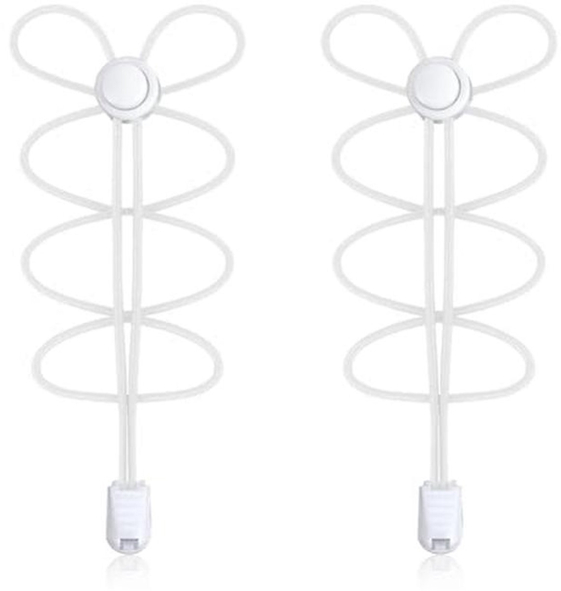 Elastische veters zonder strikken, 100 cm rubberen veters voor sneakers, gymschoenen en loopschoenen