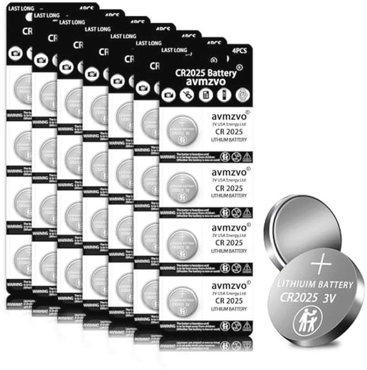 CR2025 Lithium Knoopcelbatterij 3V - 24 Stuks