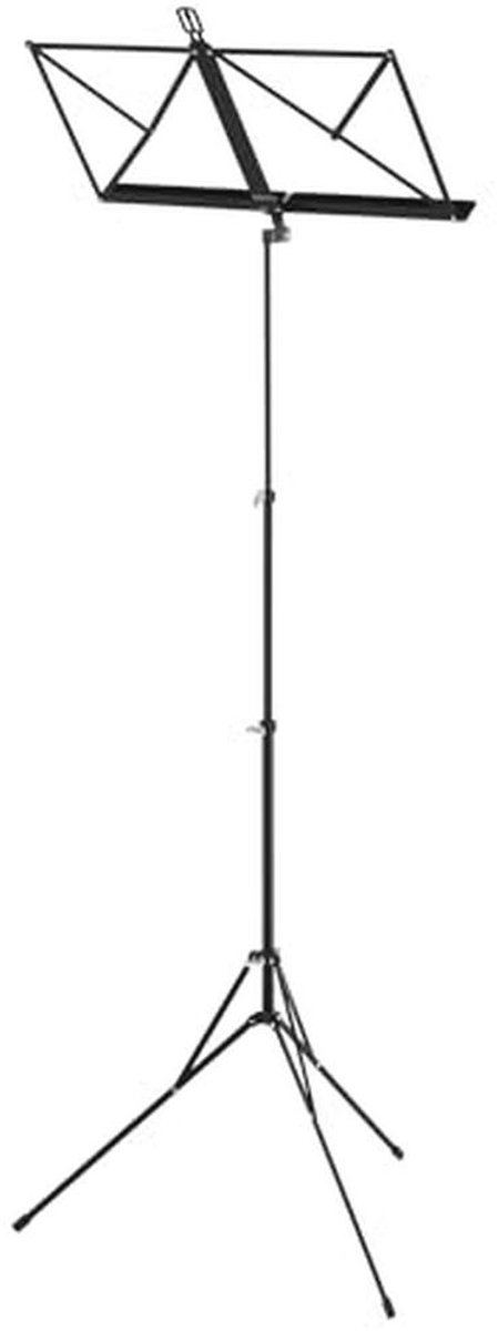 Zwarte Muziekstandaard - Opstelhoogte 48-114 cm, Compact en Opvouwbaar