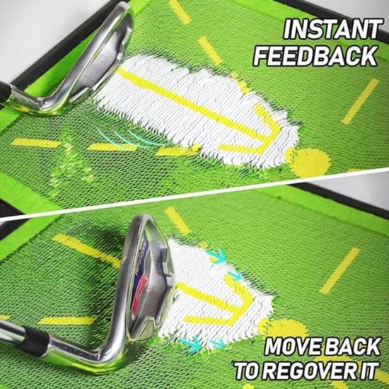 Nauwkeurige golfswing oefenmat met antislip basis voor beginners en gevorderden, ideaal voor het verbeteren van je techniek en feedback op het vliegpad — afbeelding 3