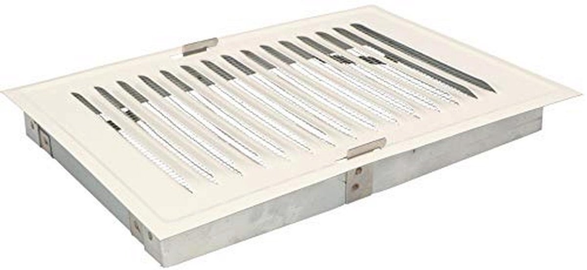 Ventilatierooster met Insectennet voor Open Haard Ventilatie - Wit 14mm x 21mm