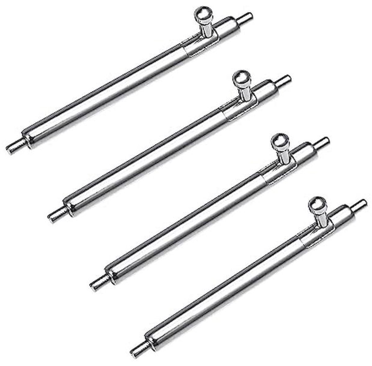 4 verpakkingen veerpennen met snelsluiting voor horloges - Roestvrij staal 14-24 mm