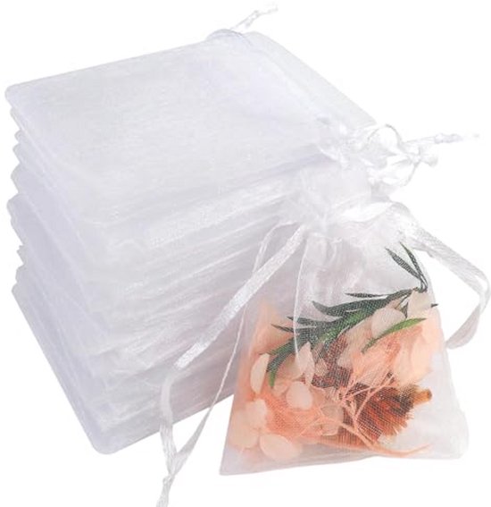 Kleine Geschenkzakjes 100 Stuks Transparante Organza Zakjes 7x9 Cm kleine-geschenkzakjes-100-stuks-transparante-organza-zakjes-7x9-cm