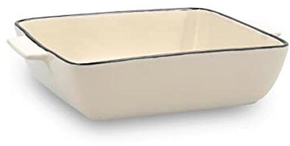 Vierkante ovenschaal van aardewerk 20 x 16,5 x 4,5 cm - Ideaal voor koken en serveren