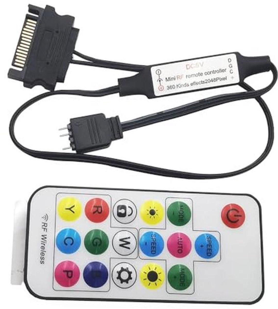 5V ARGB-controller met RF-afstandsbediening voor digitale adresseerbare RGB-leds