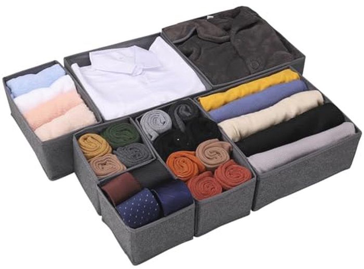 Opvouwbare Lade Organizers - 7 Stuks voor Kleding en Ondergoed
