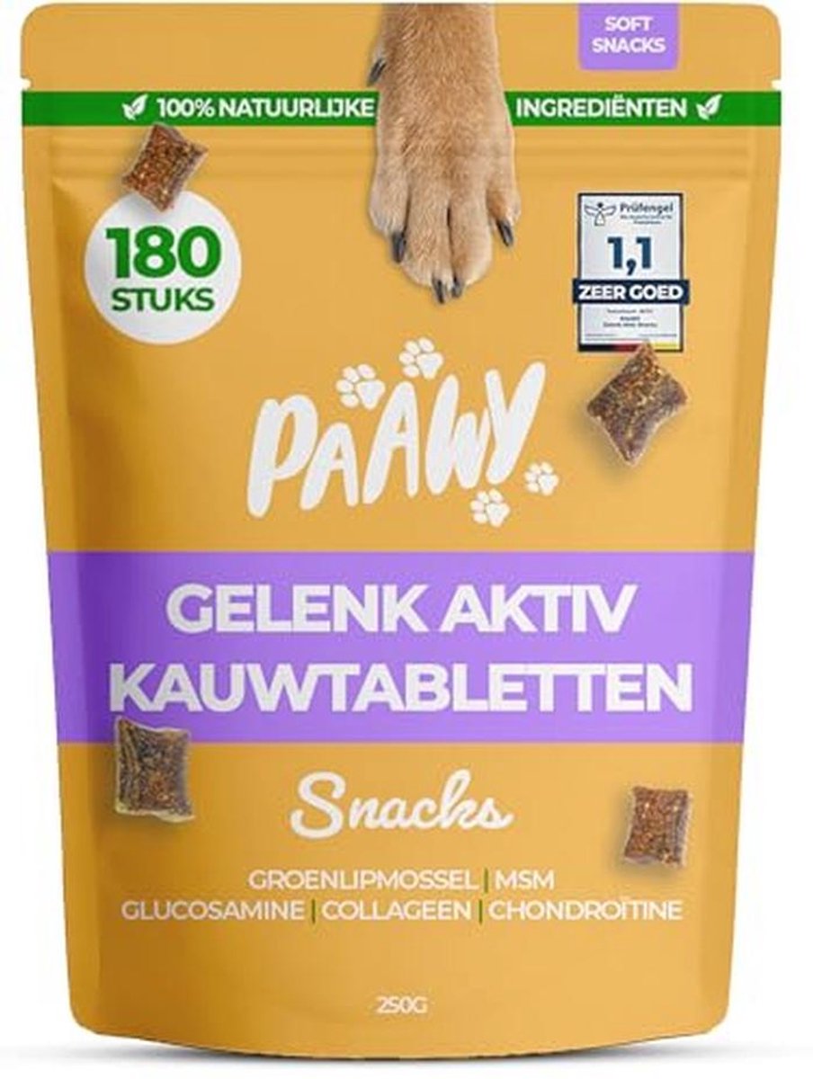 Gewrichtstabletten voor honden met groenlipmossel, MSM, glucosamine en chondroïtine - 180 stuks - Natuurlijke gewrichtsgezondheid