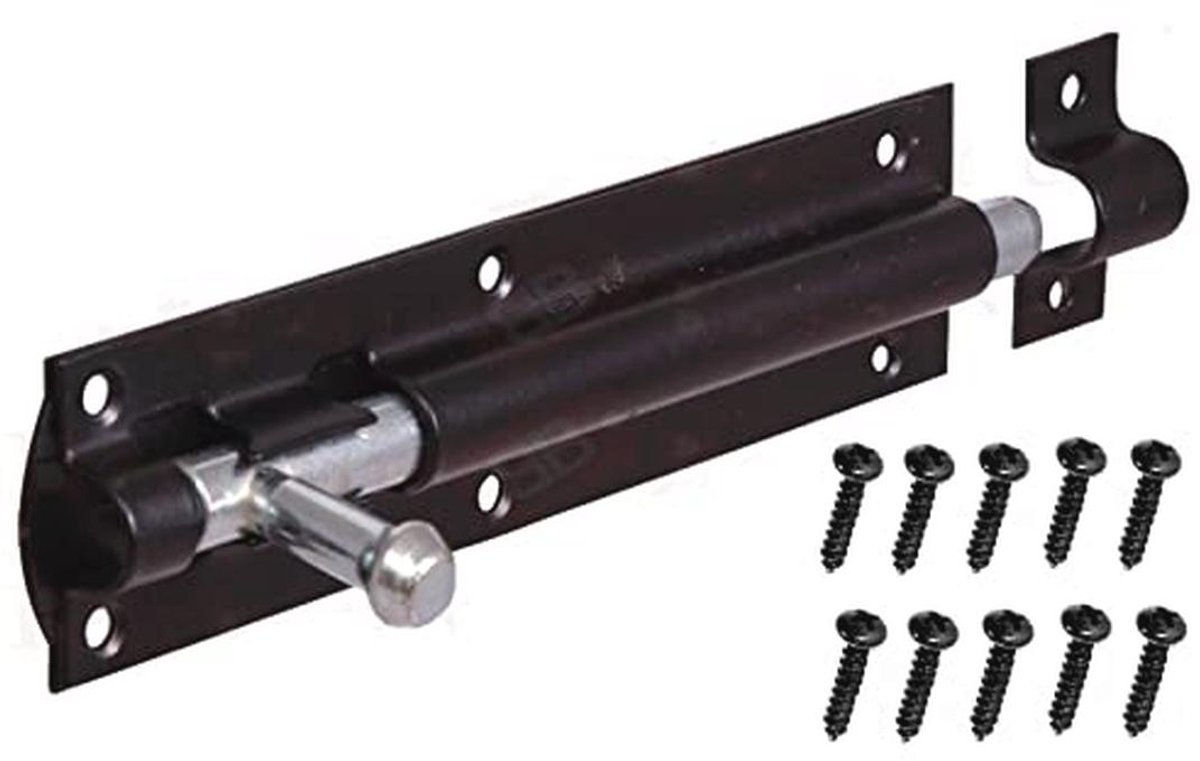 2X Grote Tuinpoort Schuur Schuifdeur 4" Torenbouten - Zwart