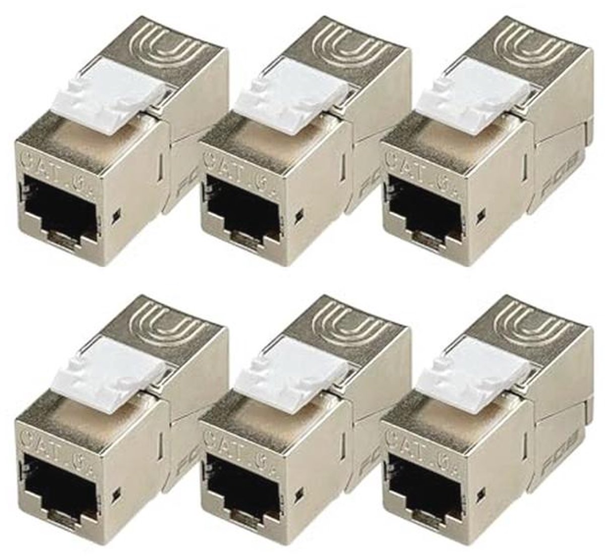 10Gbps RJ45 CAT 6A Keystone Module - Shielded Network Jack for Ethernet