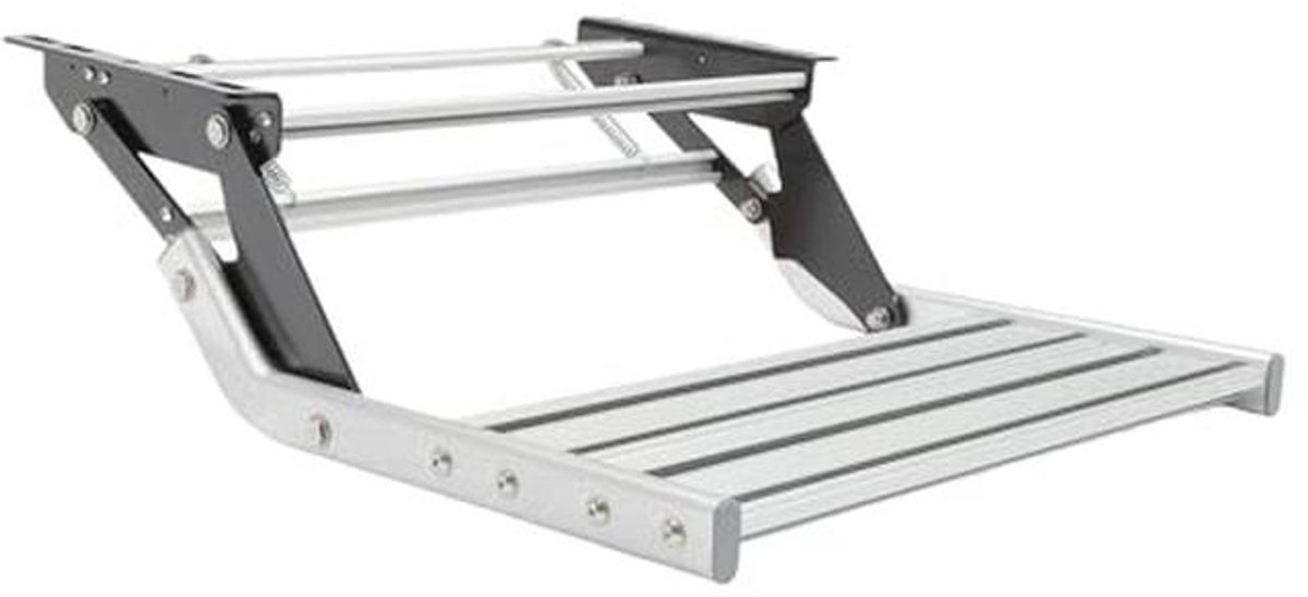 Handmatige caravantrede met dubbele trede - 55 cm - 150 kg draagvermogen voor campers en trailers