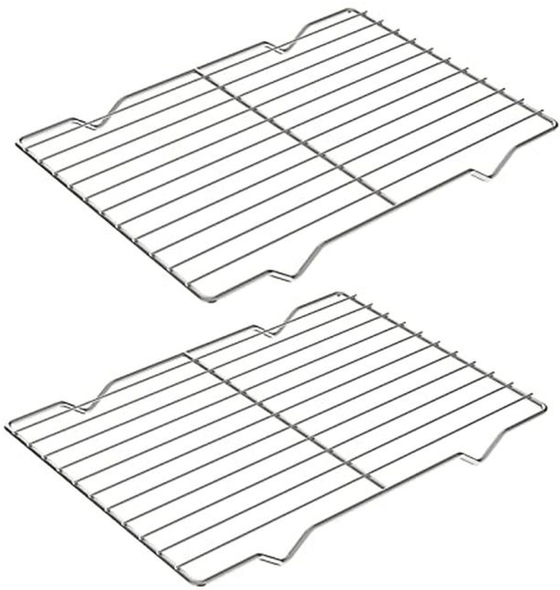 Klein Roestvrijstalen Koelrek voor Bakken - 2 Stuks, 21 x 29 cm
