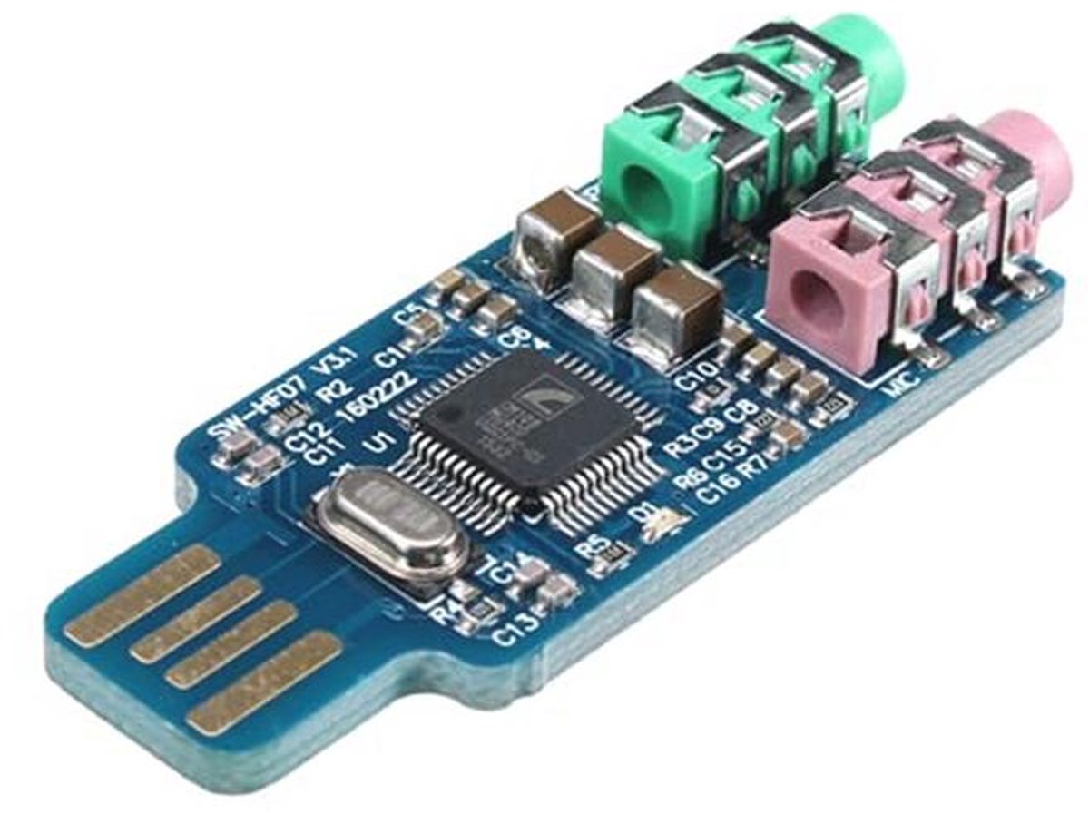 Externe USB Geluidskaart voor Notebook en Computer met CM108 Chip