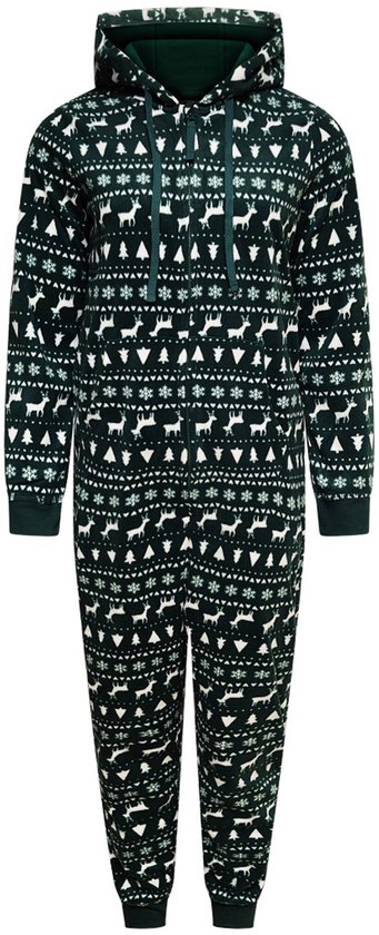 Kerst Onesie Noors Groen - Dames - Volwassenen - Onesies - Maat L