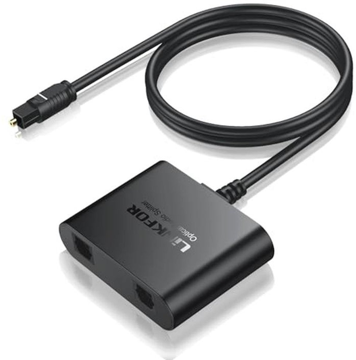Audio-splitter 1 naar 2 - Digitale TosLink Glasvezel Splitter met 3,3 voet Kabel