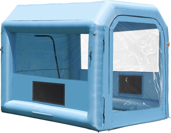 VEVOR Opblaasbare Spuitcabine, 3,9 x 2,4 x 2,4 M Opblaasbare Spuitcabine, met 550 W Ventilator- en Luchtfiltersysteem, Draagbare Autolakcabine voor Het Schilderen van Motorfietsen, Fietsen, Klein Meubilair van Vevor — afbeelding 2