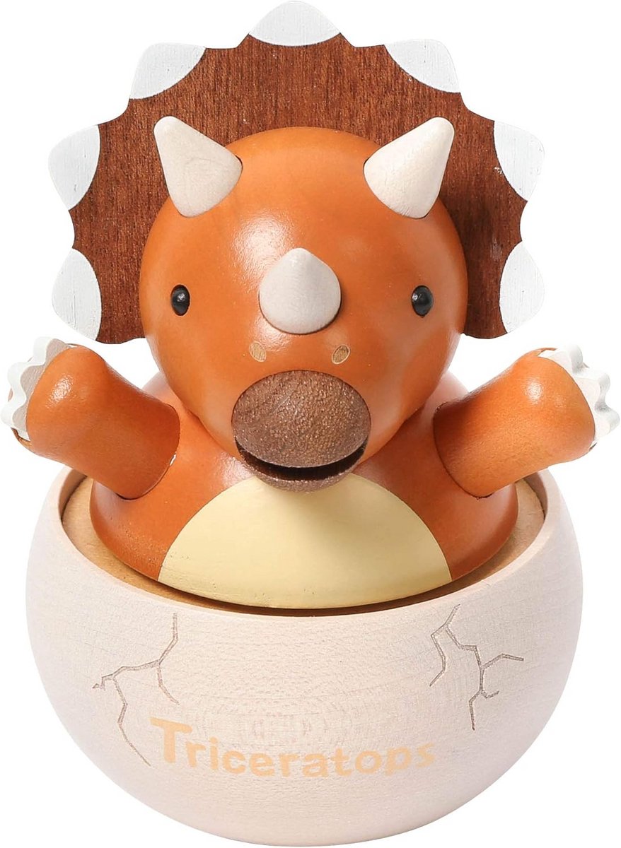 Muziekdoos Triceratops - Draaiend Figuurtje met Sprookjesachtige Melodie - Vintage Sfeer voor Kamerdecoratie