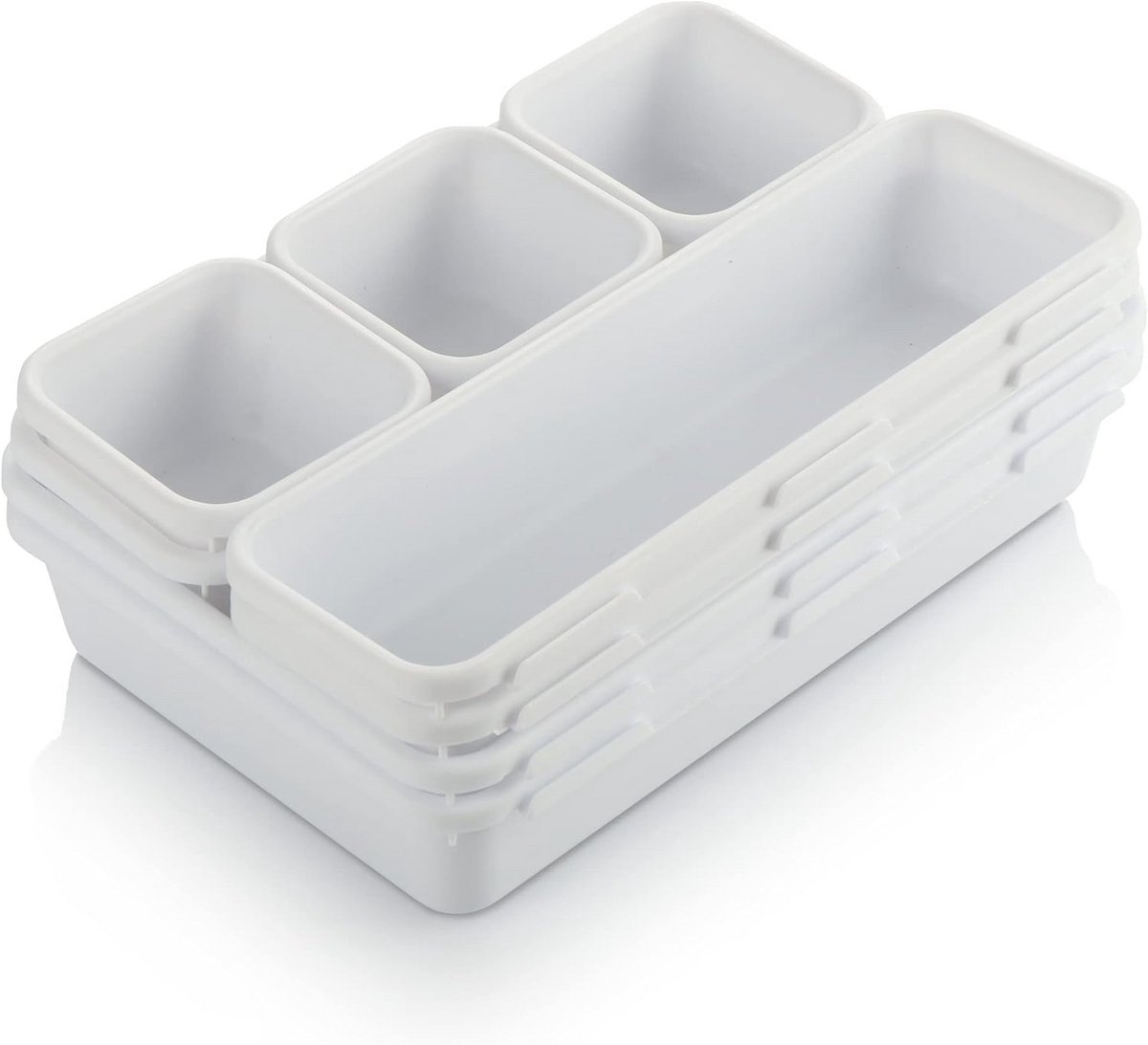 Set van 8 Opbergdozen voor Laden en Kasten in 3 Maten - Universele Lade-Organizer