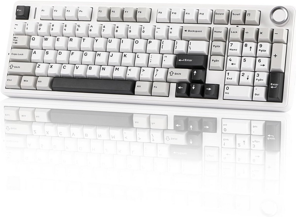 Draadloos 96% Mechanisch Toetsenbord met Numpad en Hot-Swappable Switches