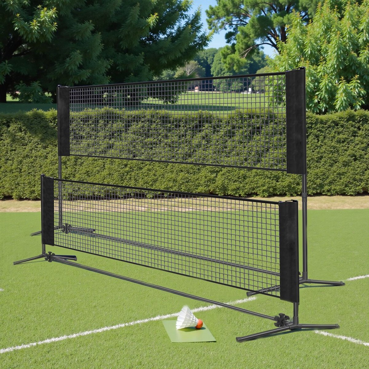 Badmintonnet – 500 cm – In hoogte verstelbaar
