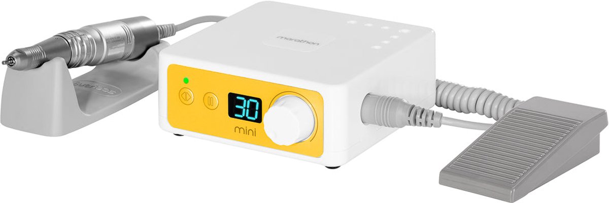 Professionele Nagelfrees 30.000 RPM – Manicure en Pedicure Freesmachine met H200 Handstuk – Compacte Salon- en Mobiele Frees – Saeyang Marathon K35 Mini Geel