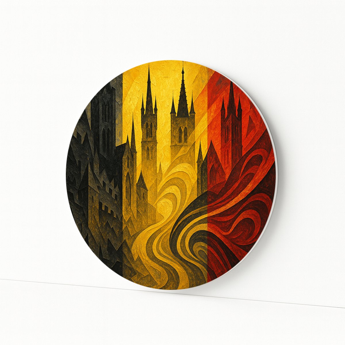 Vlag wandcirkel – forex wanddecoratie – ronde forex prints – 40x40 cm