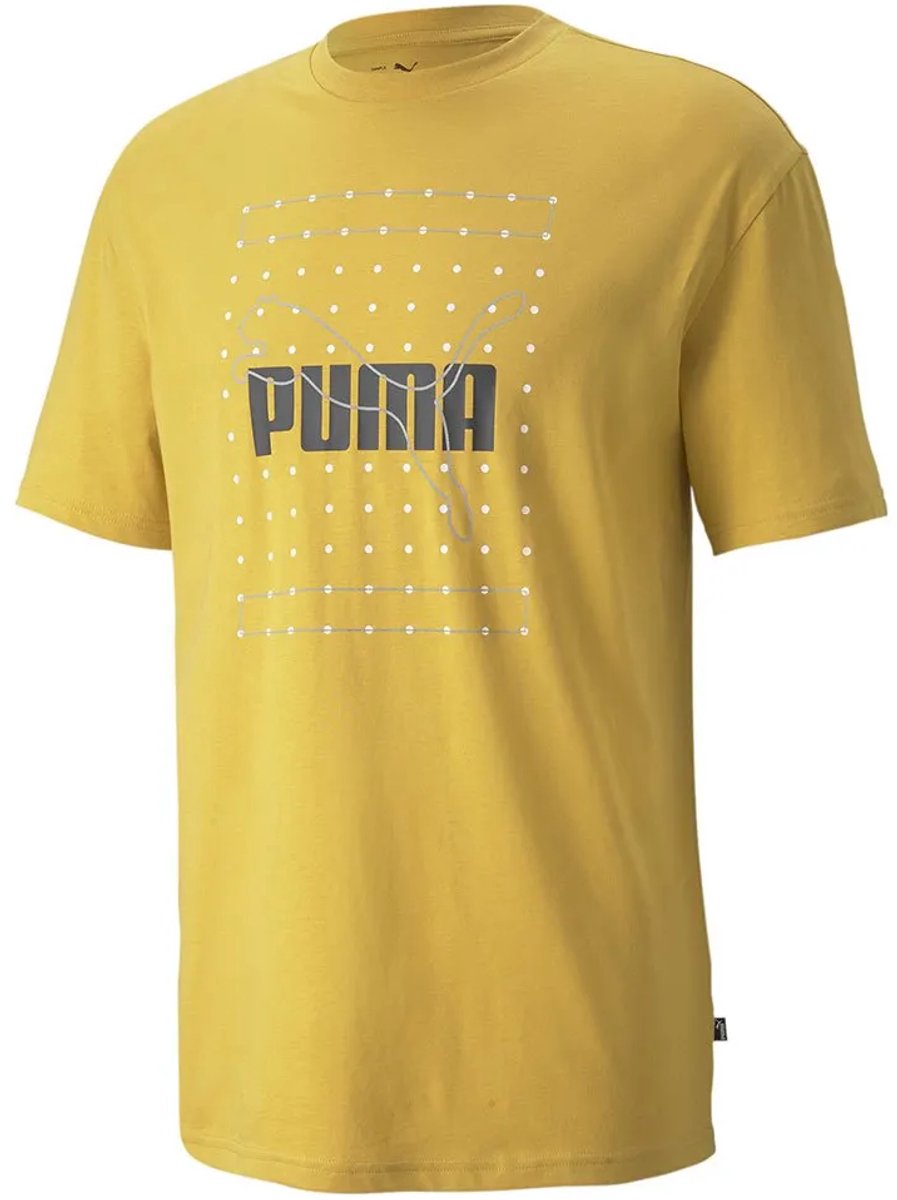 Puma Reflective Graphic T-shirt Met Korte Mouwen M Man Geel