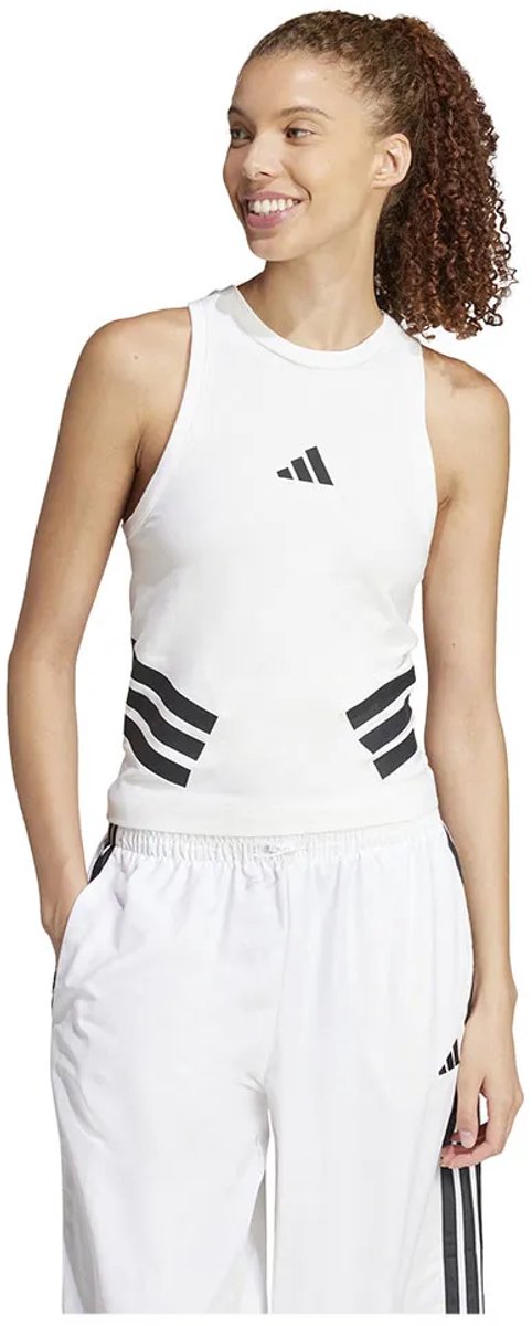 Adidas Future Icons 3 Stripes Mouwloos T-shirt S Vrouw Wit