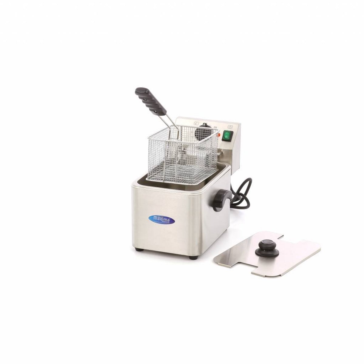 Professionele RVS Frituurpan 4 Liter met 1 Mand - Geschikt voor Horeca en Intensief Gebruik