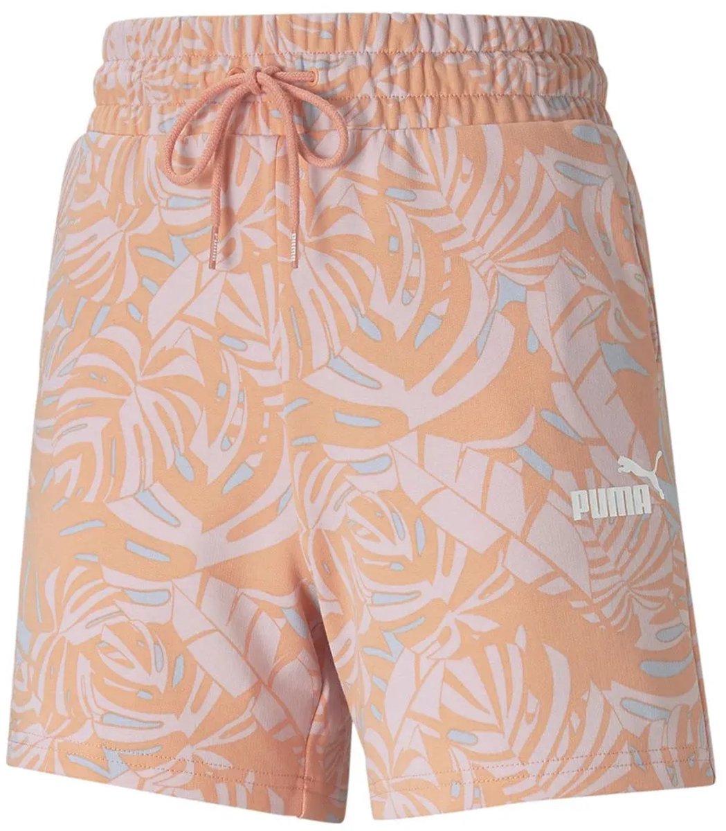 Puma Floral Vibes High Waist Aops Korte Broek S Vrouw Roze