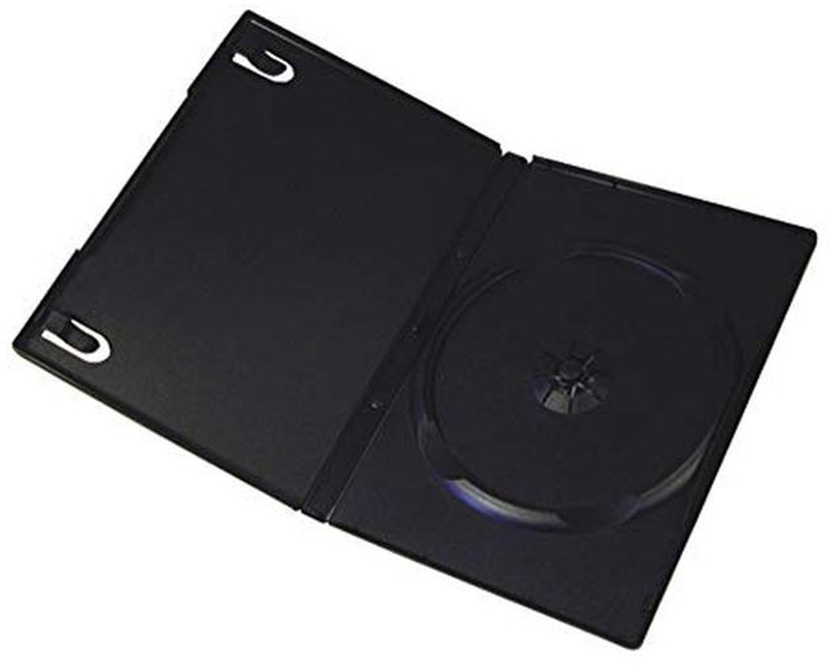 50 Stuks Zwarte Enkele DVD-Hoesjes 14 mm - Duurzaam en Ruw