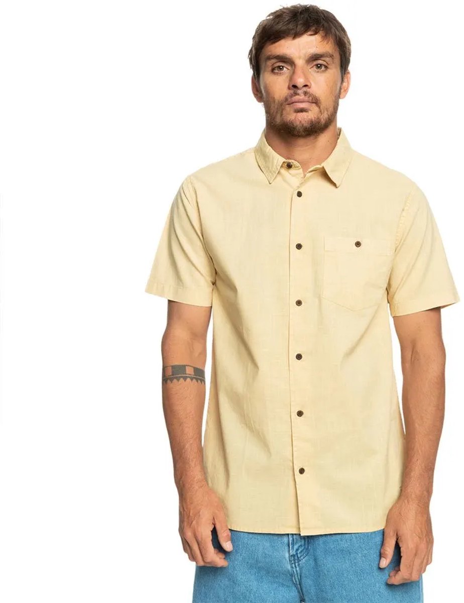 Quiksilver Bolam Overhemd Met Korte Mouwen XS Man Wheat