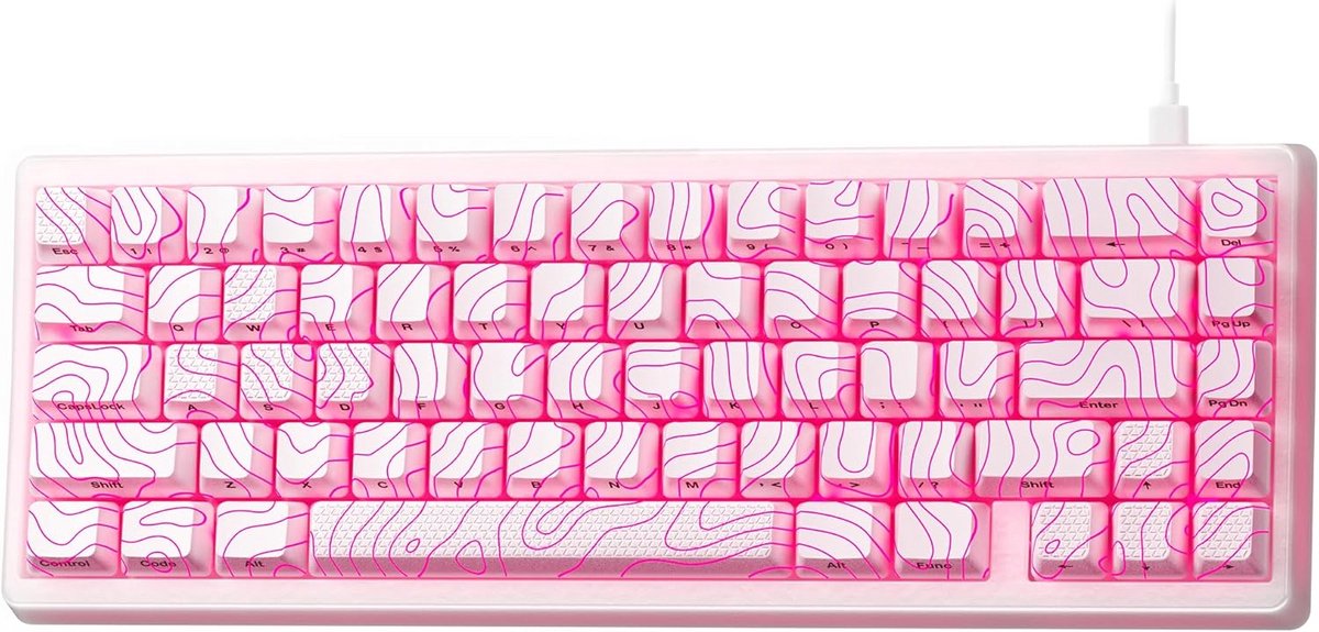 Mechanisch gaming-toetsenbord 60% - QMK/VIA, hot-swappable met RGB verlichting