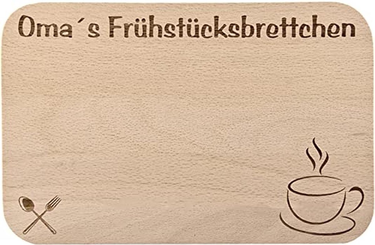 Gravure Ontbijtplankje voor Oma - Houten Cadeau voor Verjaardag en Kerstmis