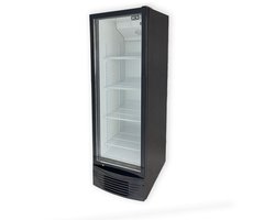 HCB® - Professionele Horeca Glasdeur koelkast - 1 deur - 350 liter - 230V - Koeling met glazen deur - Flessenkoelkast - Drankenkoelkast - 62x59.5x191.5 cm (DxBxH) - 76 kg - Frigo - 7945