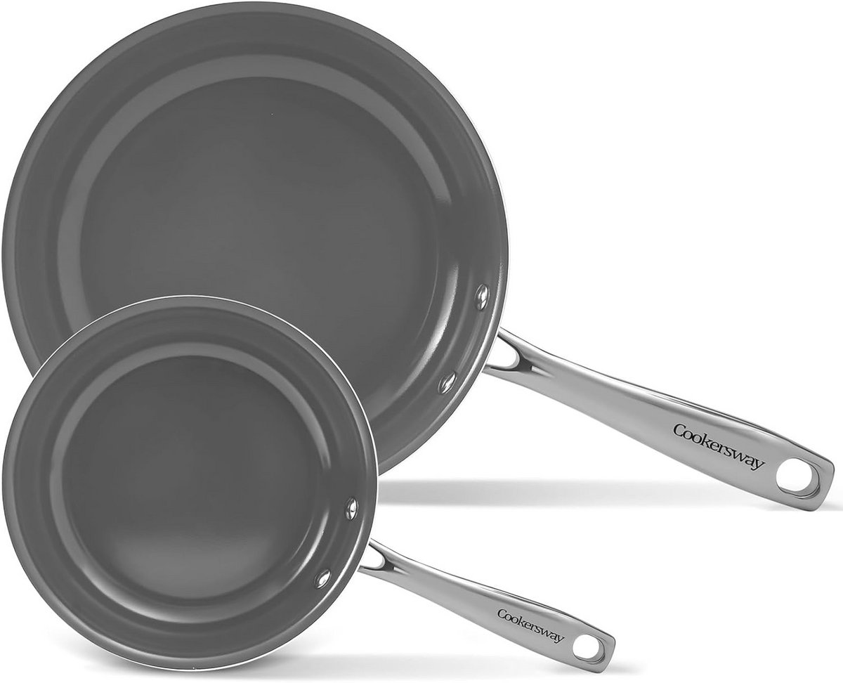 Keramische Kookpannen Set - 20 en 26 cm Niet-klevend, Ovens en Vaatwasser Veilig