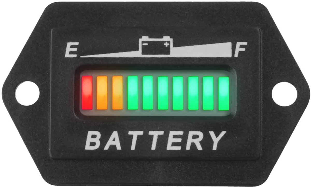 Batterijmeter 12V/24V - Loodaccu Batterijniveaumeter voor Meerdere Toepassingen