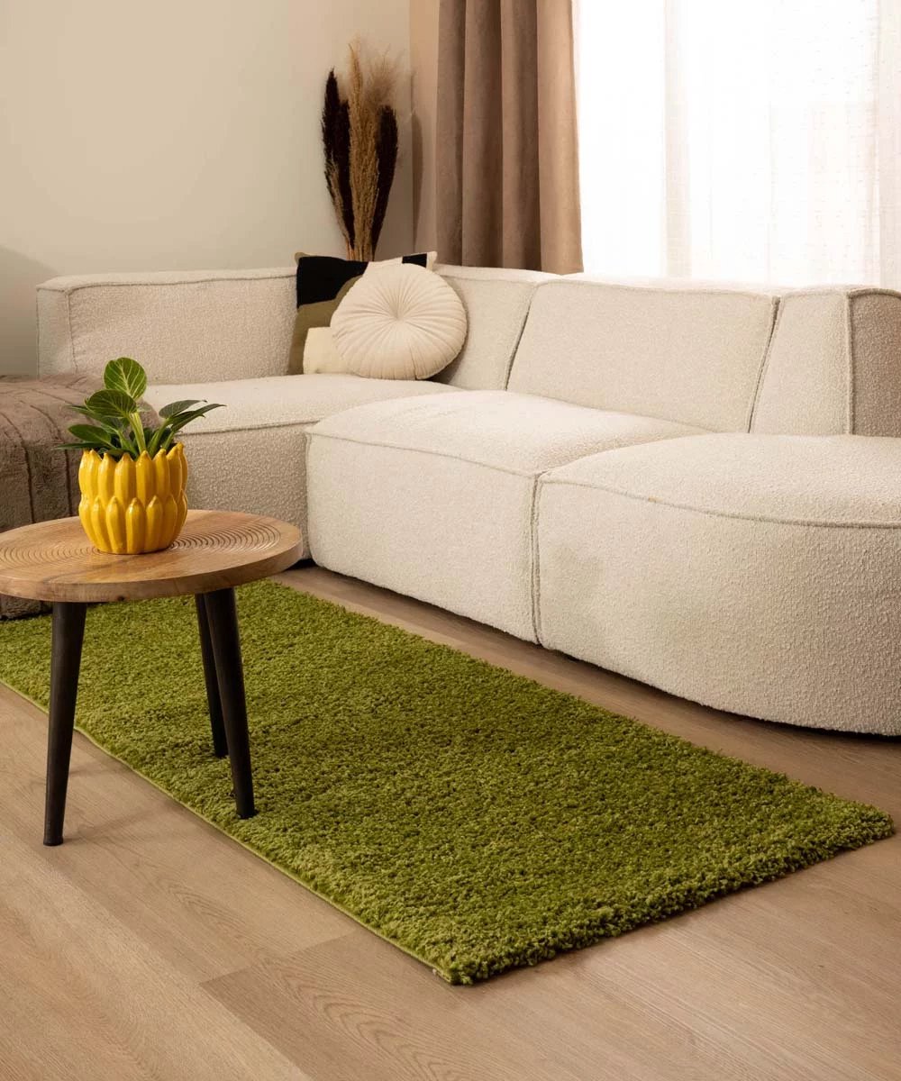 Hoogpolige loper - Shaggy Trend groen 80x300
