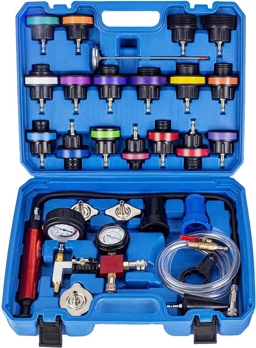 28-delige Koelsysteem Tester Set - Radiator Kraalbreker en Lekdetector Gereedschap