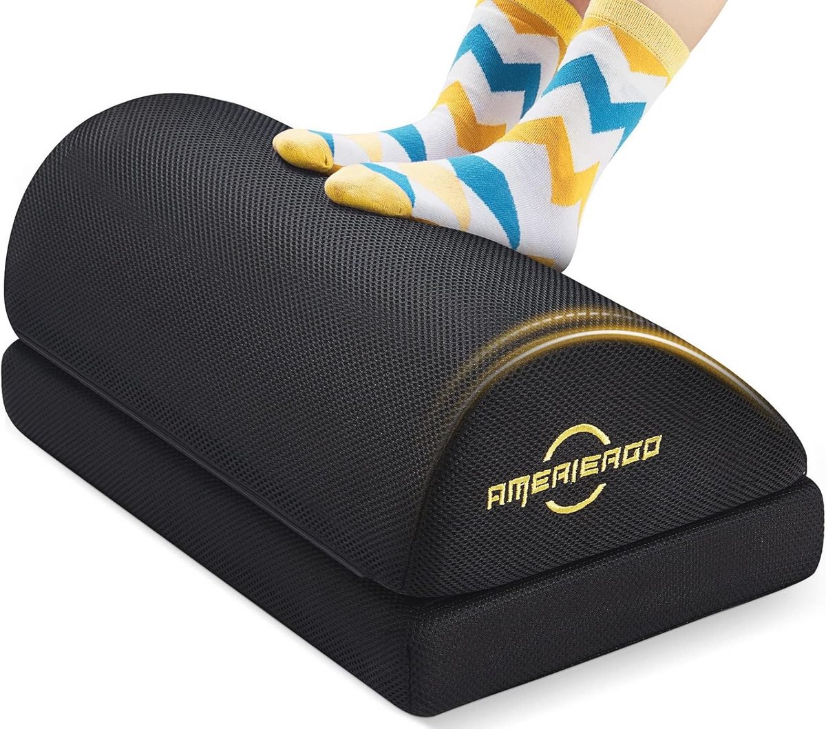 Ergonomische Voetsteun met Verstelbare Hoogte voor Onder Bureau – Traagschuim en Antislip Design