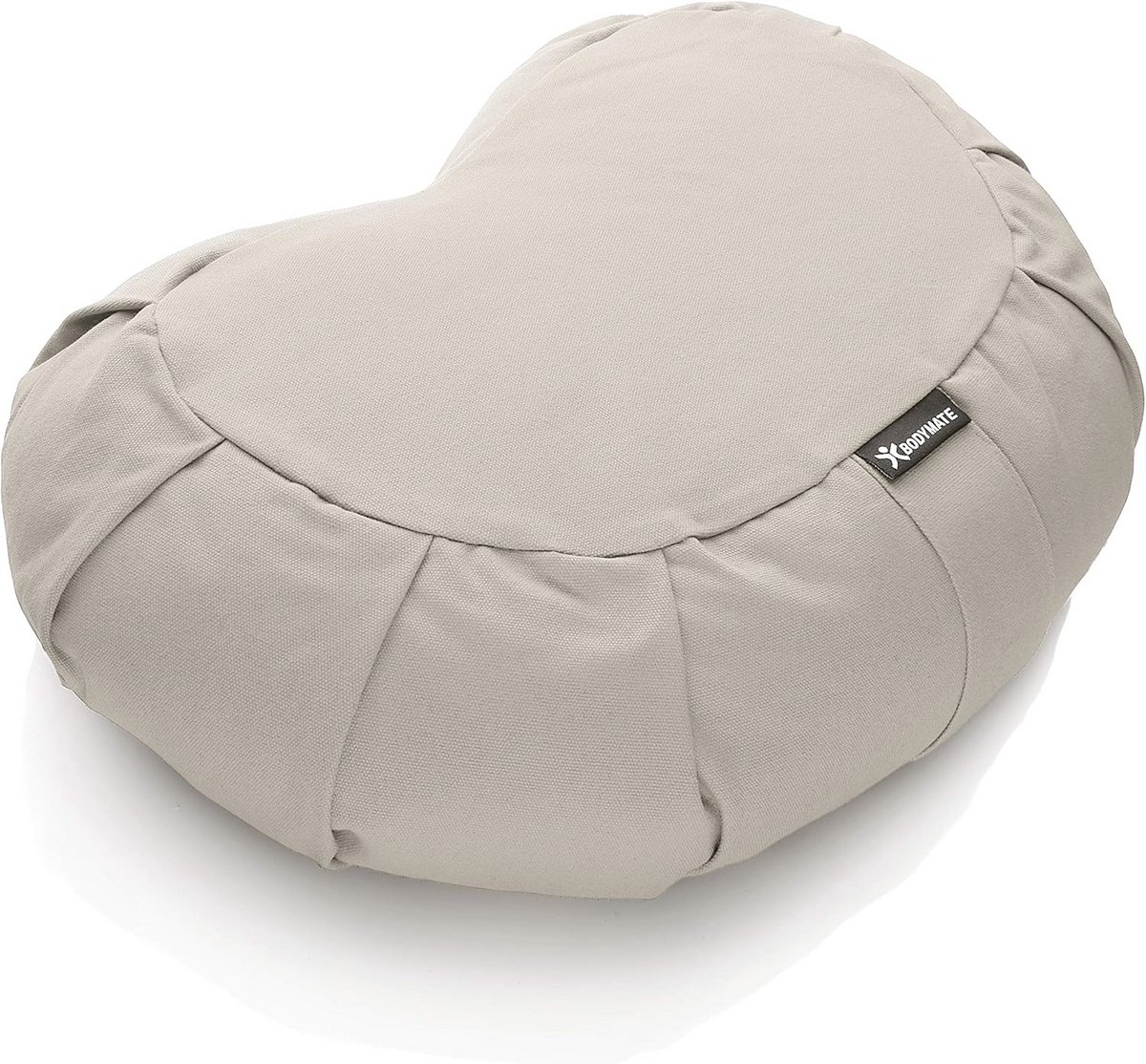 Yoga Kussen Halve Maan - 42 cm x 30 cm - Buckwheat Vulling - Wasbare Katoenen Hoes - Meditatiekussen