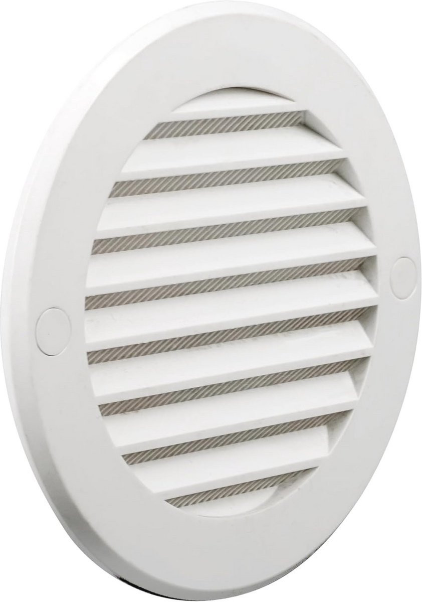 Rond Ventilatierooster met Insectenbescherming - Ø150 mm - Wit