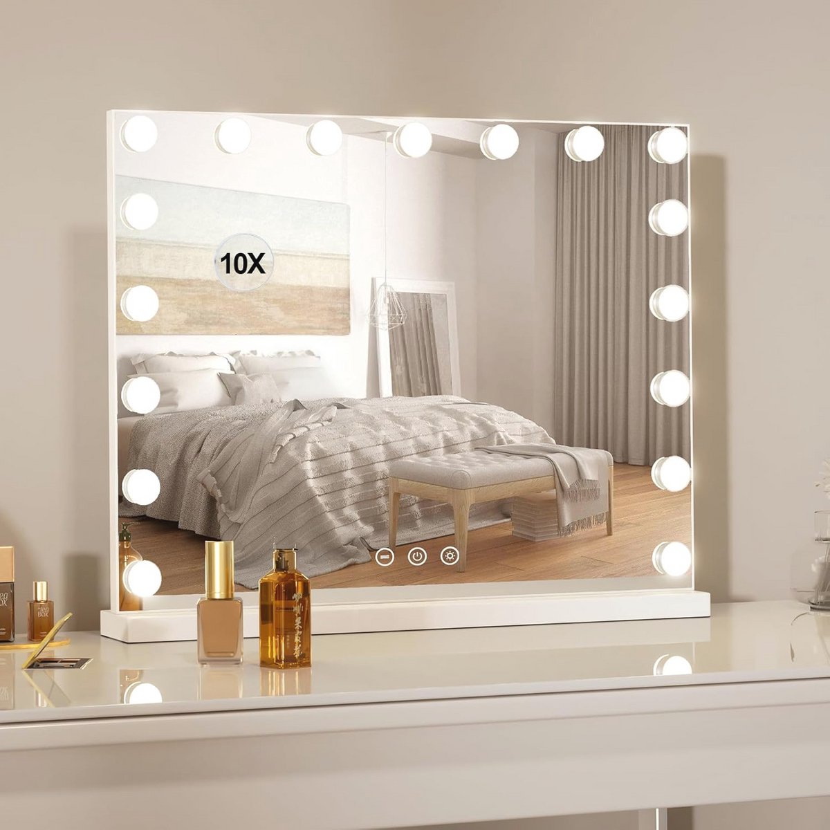 Dimbare Make-up Spiegel met LED Lampen en Touch Control