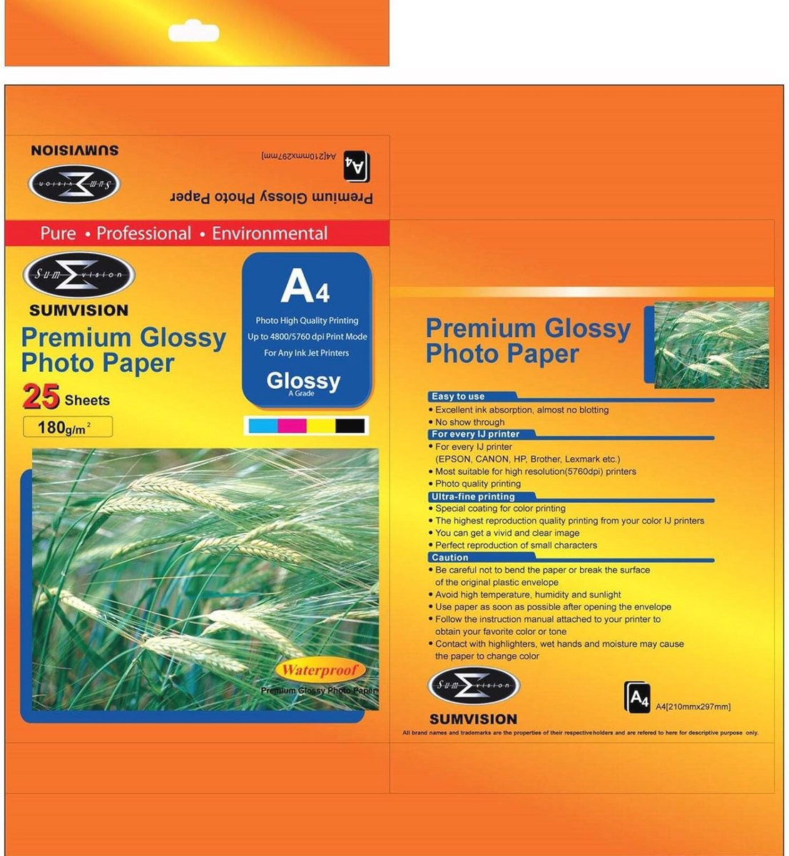 A4 Glanzend Fotopapier 180g - Professioneel Fotopapier voor Inkjetprinter - 25 Vel