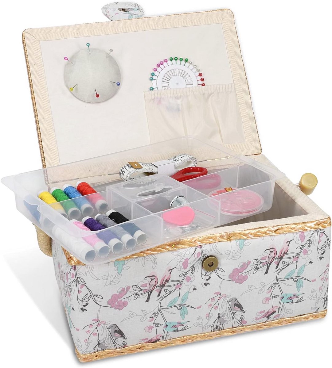 Complete naaikit met 76 accessoires - Naaimand met draaggreep