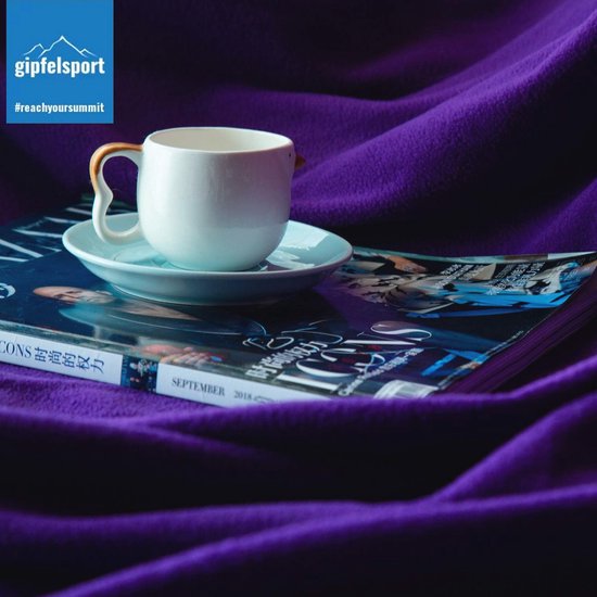 Lichte Microvezel Fleece Deken/Slaapzak - 185 x 150 cm, Ideaal voor Kamperen en Reizen van Merkloos — afbeelding 3