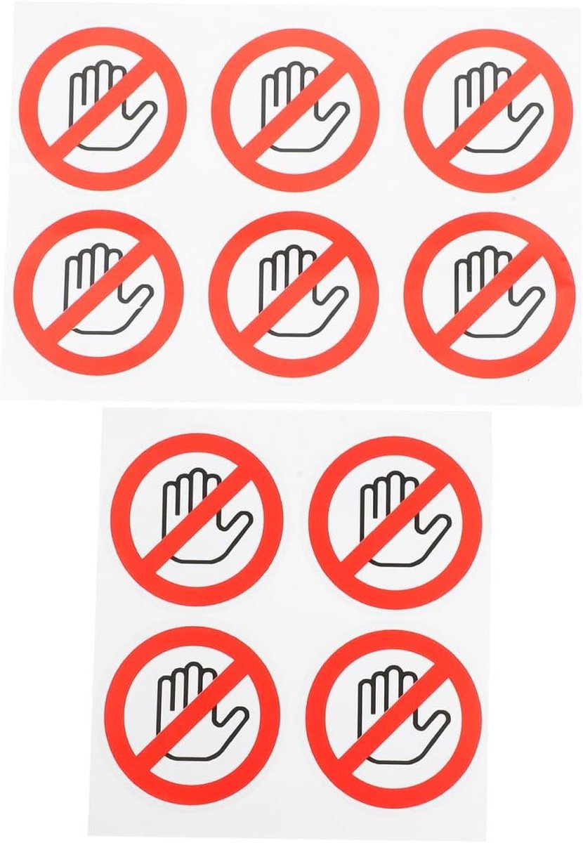 Allecta - Waarschuwingsstickers voor gereedschapskist - Set van 10 stuks - Afpellen en plakken - Zelfklevend - 5 cm - Gevaarlijke apparatuur - Veiligheidswaarschuwingen