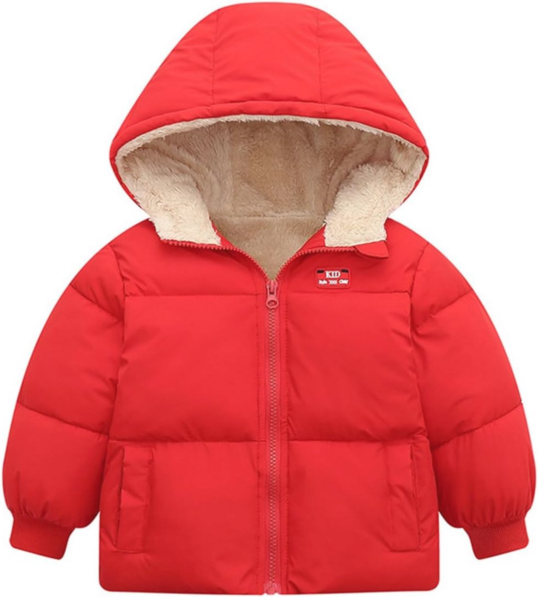 Winterjas voor baby's - winddicht, warm fleece met capuchon, ideaal voor jongens en meisjes