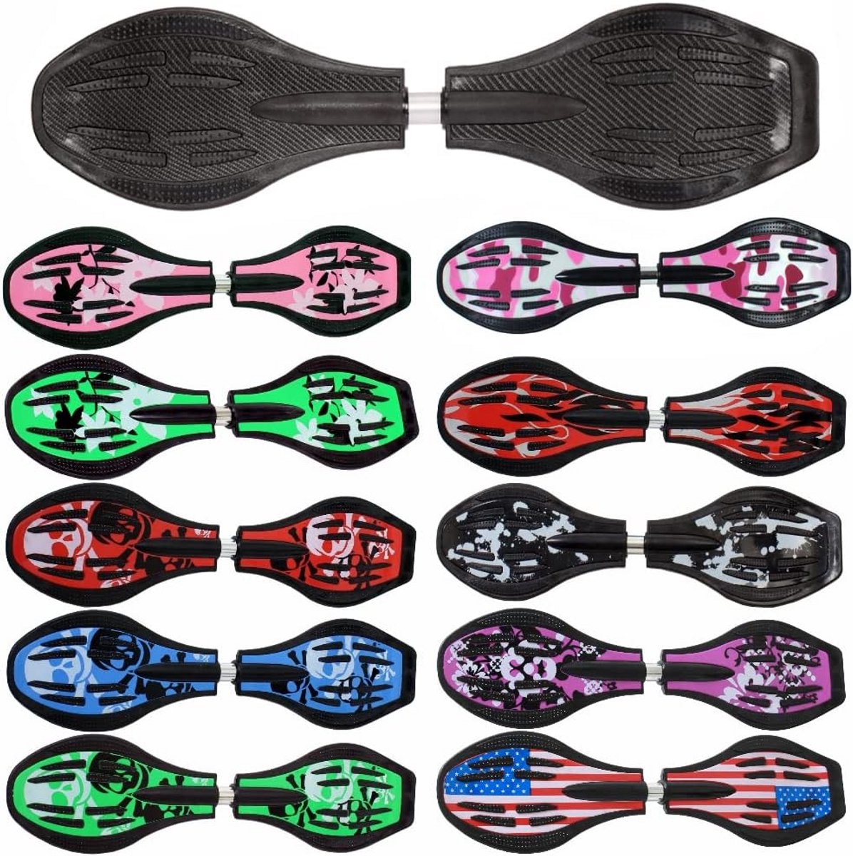 Waveboard met LED Wielen en ABEC9 Lagers - Incl. Tas - Hoge Kwaliteit